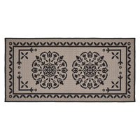 Custom House Black Tan Jacquard Polyester Bathmat 17x36