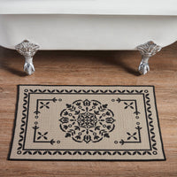 Custom House Black Tan Jacquard Polyester Bathmat 20x30