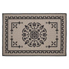 Custom House Black Tan Jacquard Polyester Bathmat 20x30