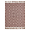 Custom House Burgundy Tan Jacquard Woven Throw 50x60  **BACKORDERED UNTIL DECEMBER 2024**