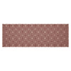 Custom House Burgundy Tan Jacquard Runner 12x36