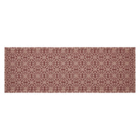 Custom House Burgundy Tan Jacquard Runner 12x36