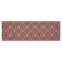 Custom House Burgundy Tan Jacquard Runner 8x24