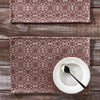 Custom House Burgundy Tan Jacquard Placemat Set of 2 13x19