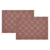 Custom House Burgundy Tan Jacquard Placemat Set of 2 13x19