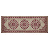 Custom House Burgundy Tan Jacquard Polyester Bathmat 17x48