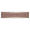 Custom House Burgundy Tan Jacquard Polyester Rug/Runner Rect 22x96