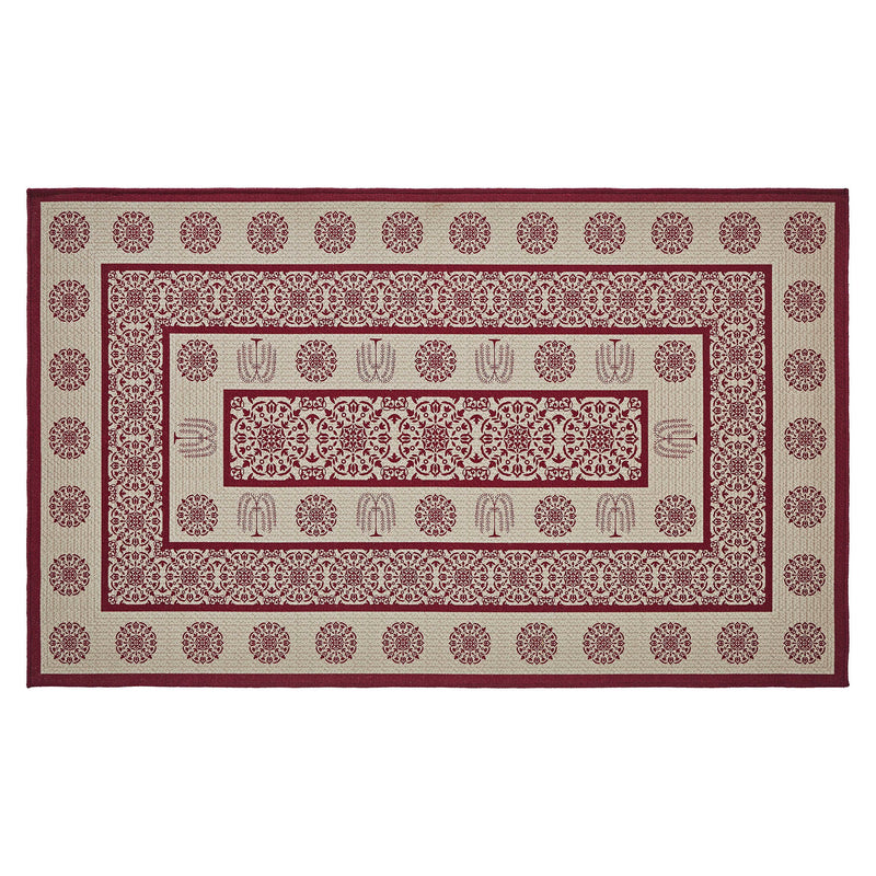 Custom House Burgundy Tan Jacquard Indoor/Outdoor Rug Rect 36x60 – Beth ...