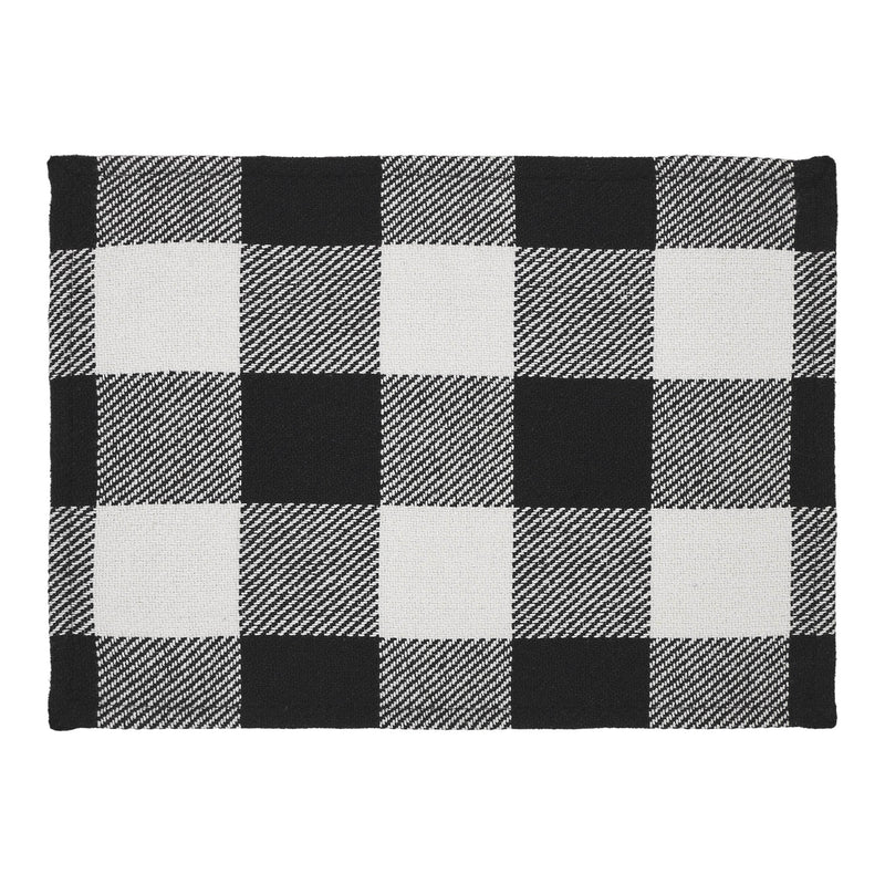 Annie Buffalo Check Black Placemat Set of 2 13x19