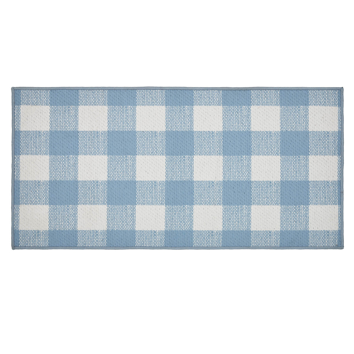 Annie Buffalo Check Blue Indoor/Outdoor Rug Rect 17x36