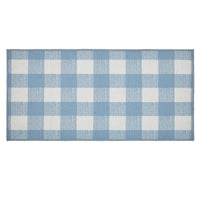 Annie Buffalo Check Blue Indoor/Outdoor Rug Rect 17x36