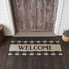 Black Check Welcome Indoor/Outdoor Rug Rect 17x48