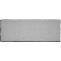 Black Check Welcome Polyester Rug Rect 17x48