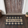 Black Check Welcome Indoor/Outdoor Rug Rect 24x36