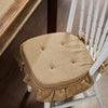 Burlap Natural Ruffled Chair Pad 16.5x18