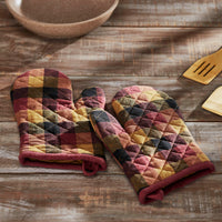 Heritage Farms Primitive Check Oven Mitt Set of 2