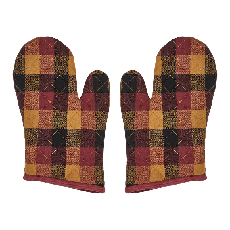 Heritage Farms Primitive Check Oven Mitt Set of 2