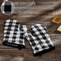 Annie Buffalo Check Black Oven Mitt Set of 2