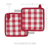 Annie Buffalo Check Red Pot Holder Set of 2 8x8