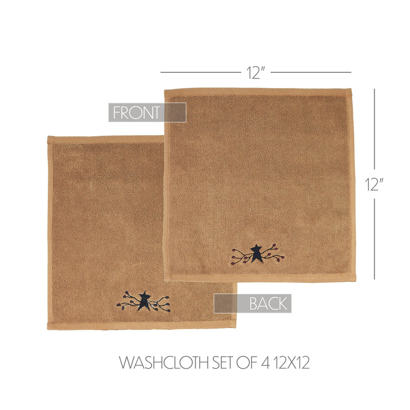Pip Vinestar Washcloth Set of 4 12x12