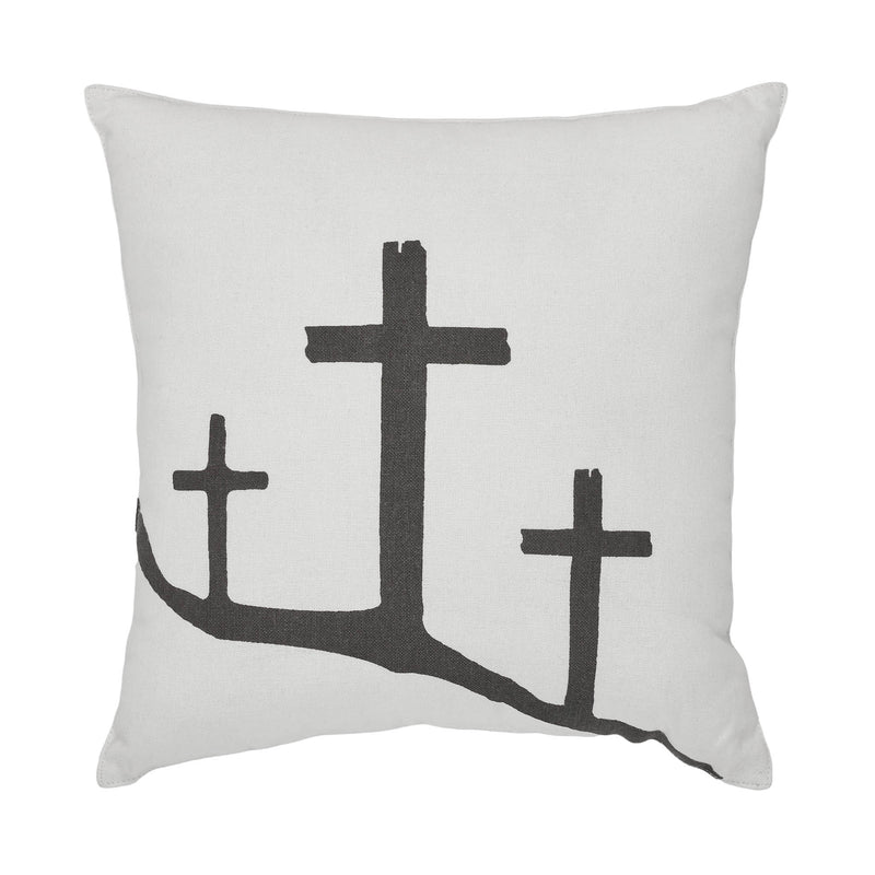 Risen 3 Crosses Pillow 12x12
