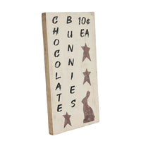 Chocolate Bunnies Wooden Sign 15x8