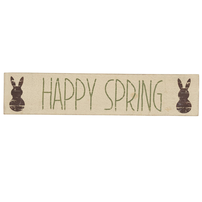 Happy Spring Wooden Sign 3x14