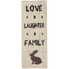 Love Laughter Family Wooden Sign 14.5x5.5