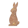 Wooden Bunny with Prim Burlap Star 13x6x1.5