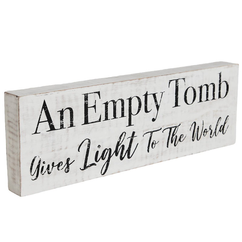 An Empty Tomb Wooden Sign 5x15