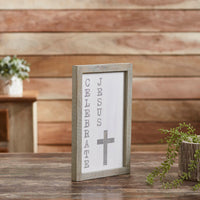 Celebrate Jesus Wooden Shadow Box Frame 15x9x1