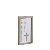 Celebrate Jesus Wooden Shadow Box Frame 15x9x1