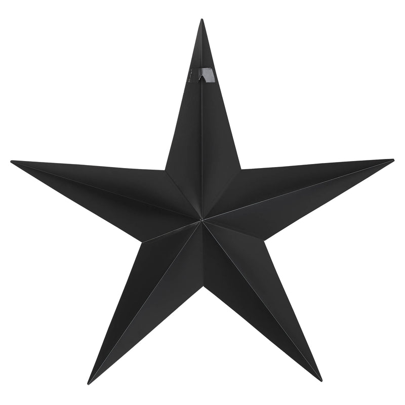 Faceted Metal Star Black Wall Hanging 24x24