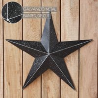 Faceted Metal Star Black Wall Hanging 24x24