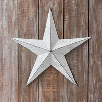 Faceted Metal Star White Wall Hanging 24x24