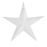 Faceted Metal Star White Wall Hanging 24x24