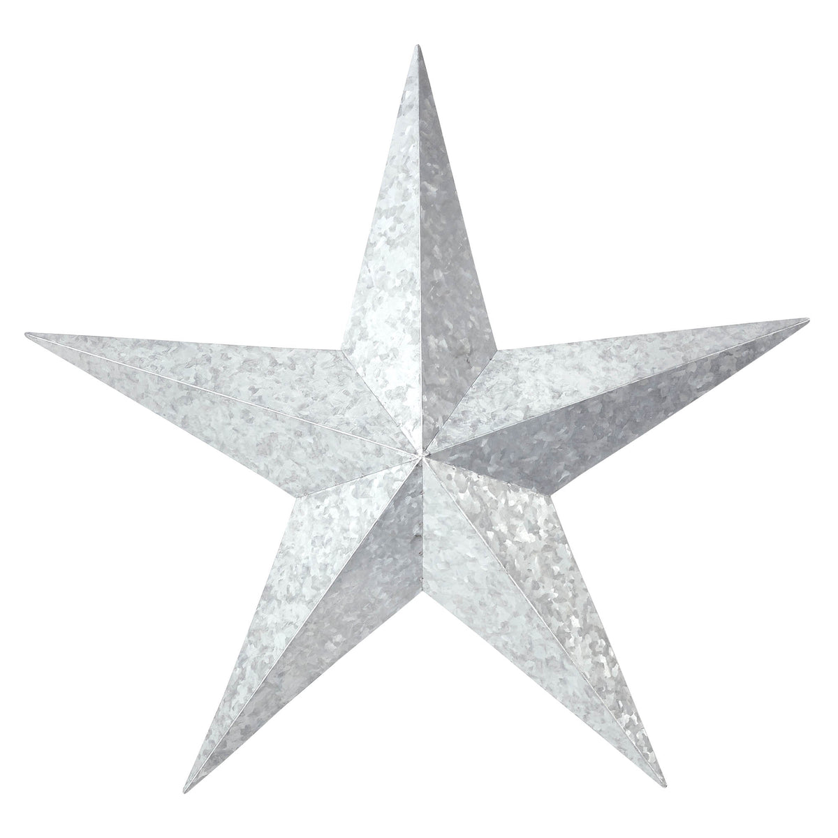 Faceted Metal Star Galvanized Wall Hanging 24x24