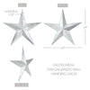 Faceted Metal Star Galvanized Wall Hanging 24x24
