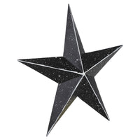 Faceted Metal Star Black Wall Hanging 12x12