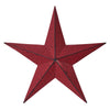 Faceted Metal Star Burgundy Wall Hanging 12x12