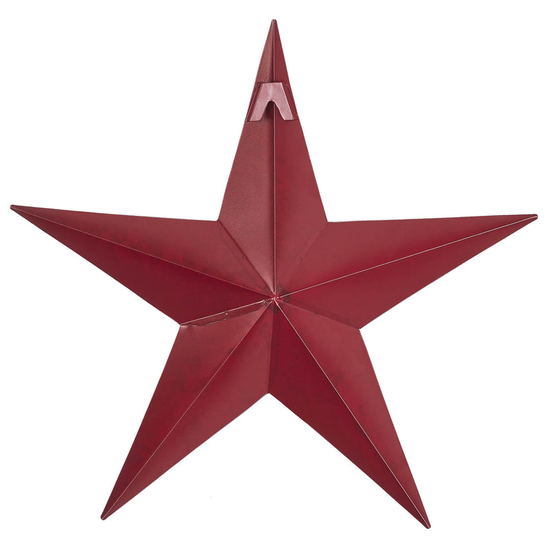 Faceted Metal Star Burgundy Wall Hanging 12x12