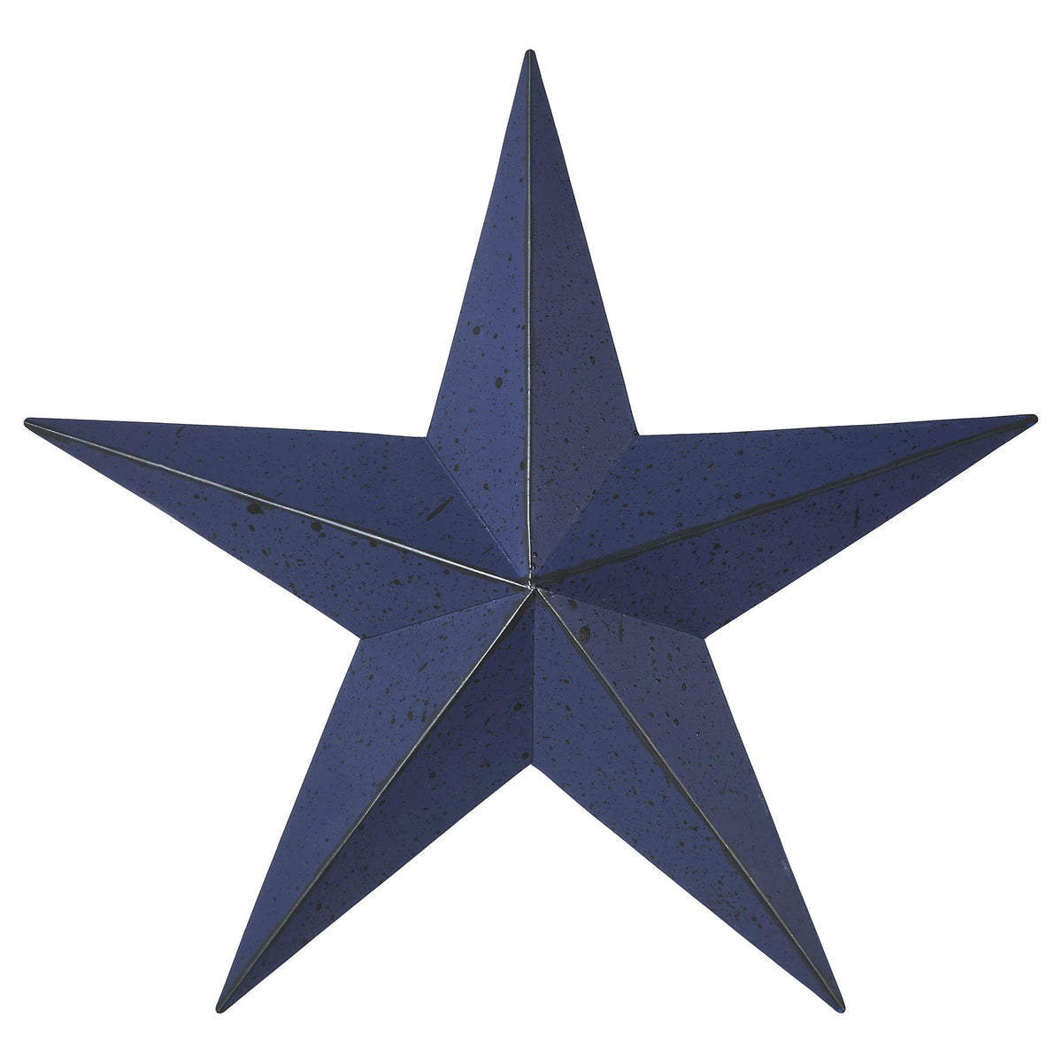 Faceted Metal Star Navy Wall Hanging 12x12