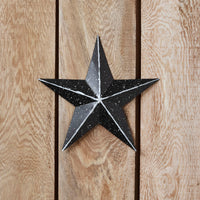 Faceted Metal Star Black Wall Hanging 8x8
