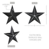 Faceted Metal Star Black Wall Hanging 8x8