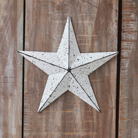 Faceted Metal Star White Wall Hanging 8x8