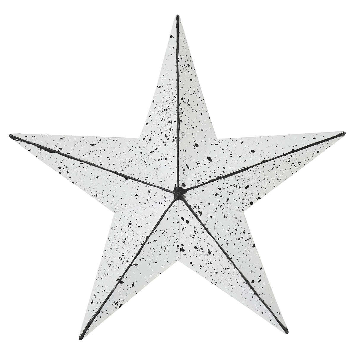 Faceted Metal Star White Wall Hanging 8x8