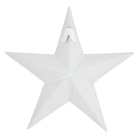 Faceted Metal Star White Wall Hanging 8x8