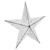 Faceted Metal Star White Wall Hanging 8x8