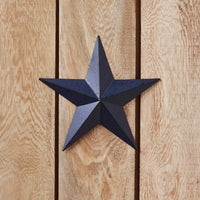 Faceted Metal Star Navy Wall Hanging 8x8