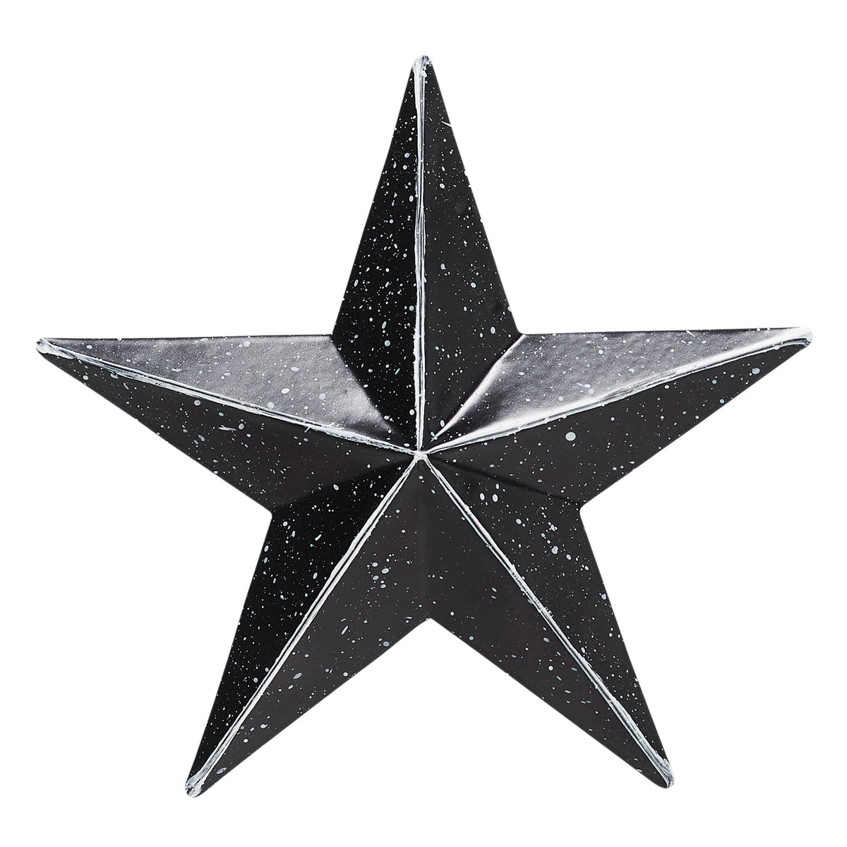 Faceted Metal Star Black Wall Hanging 4x4